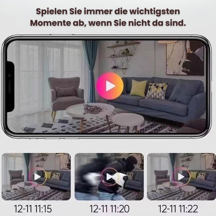 Overvåkningskamera for Utendørs og Innendørs Bruk | Mini Wi-Fi-kamera med Livesending til Mobil | Trådløst og Kompakt | MiniGuardiano