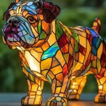 Lunaro - Kunstnerisk LED-Nattlampe med Hunderaser for Innredning