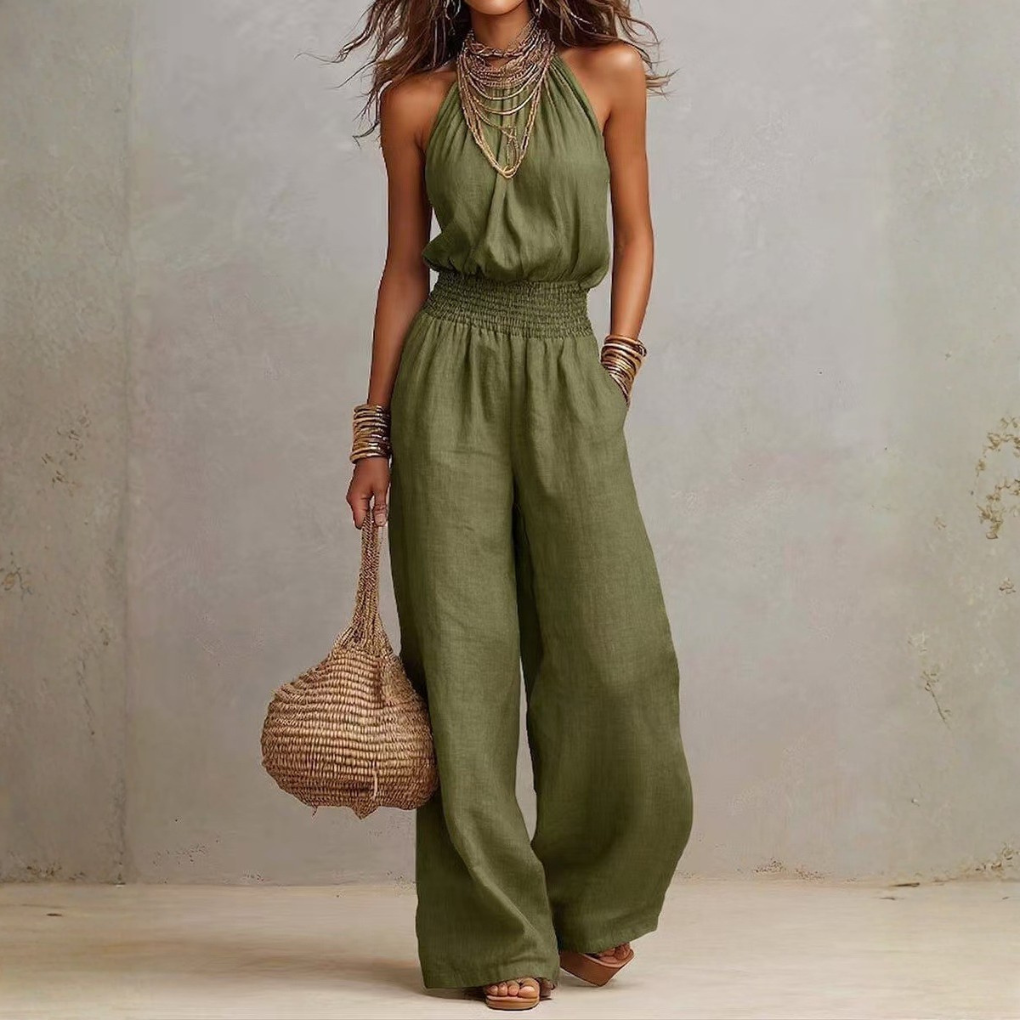 Kvinners Ryggløs Jumpsuit
