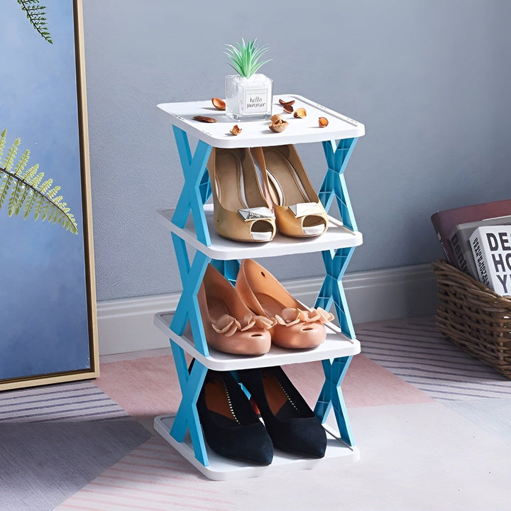 Multifunksjonell og sammenleggbar skoreol - SpaceSaver