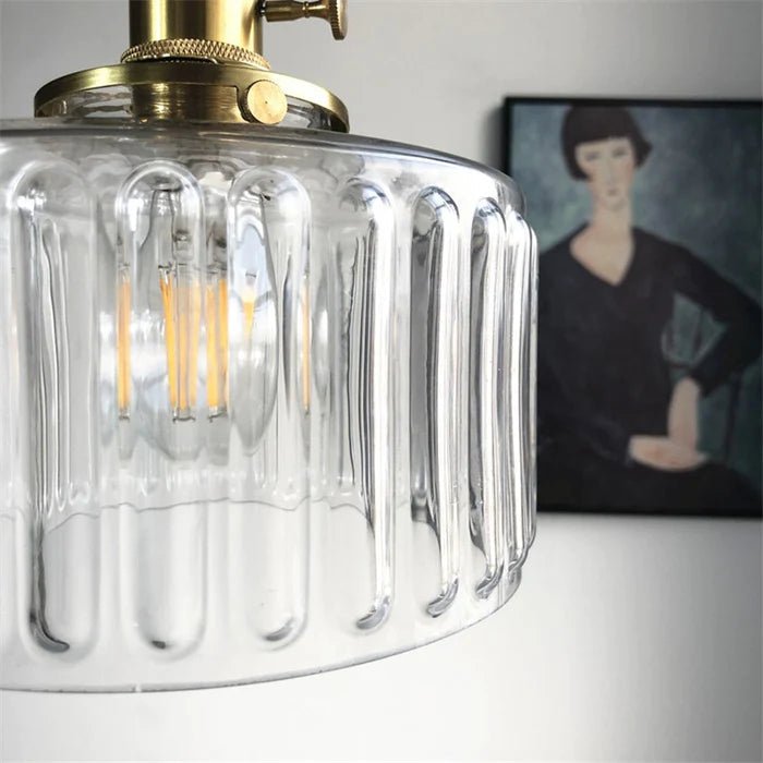 Ottilia Elegantie hengelampe – sjik justerbar vintage-glasslampe