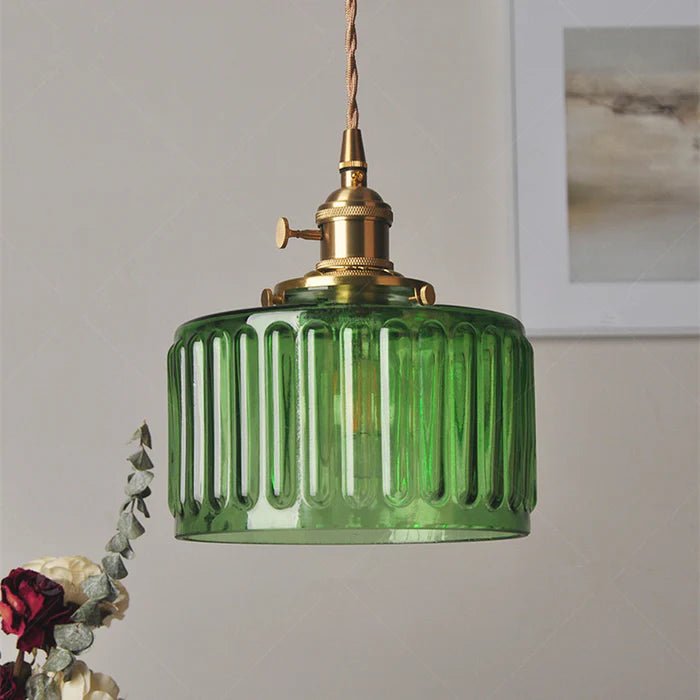 Ottilia Elegantie hengelampe – sjik justerbar vintage-glasslampe