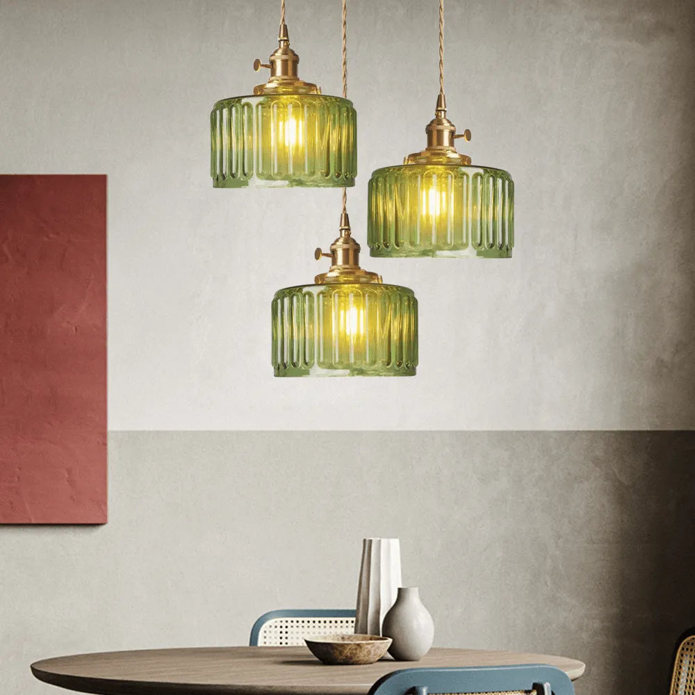 Ottilia Elegantie hengelampe – sjik justerbar vintage-glasslampe