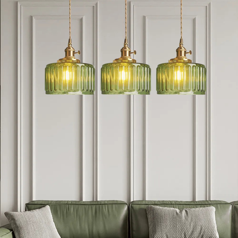 Ottilia Elegantie hengelampe – sjik justerbar vintage-glasslampe