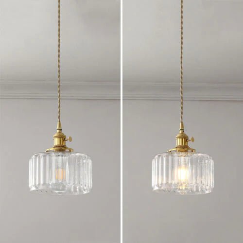 Ottilia Elegantie hengelampe – sjik justerbar vintage-glasslampe