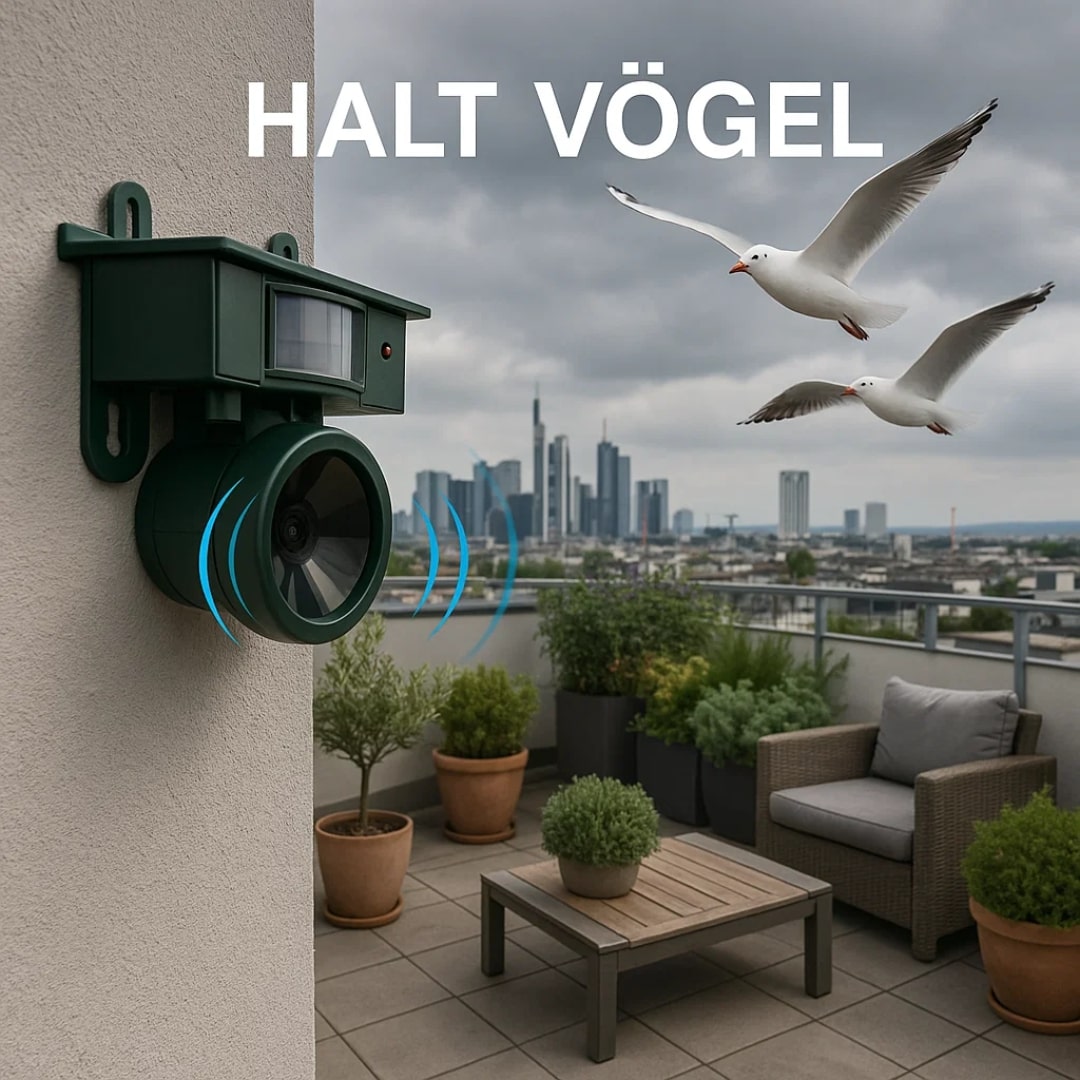 Hold duer borte fra balkong og hage | Fugleavskrekkende enhet | VogelBlock
