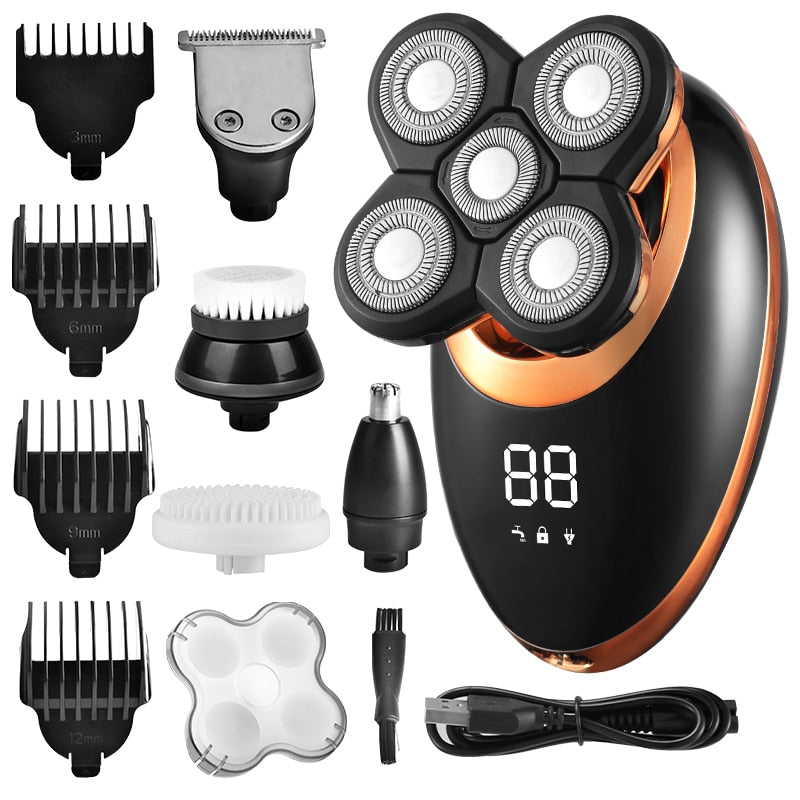 Trådløs vanntett barbermaskin for menn | Multifunksjonell