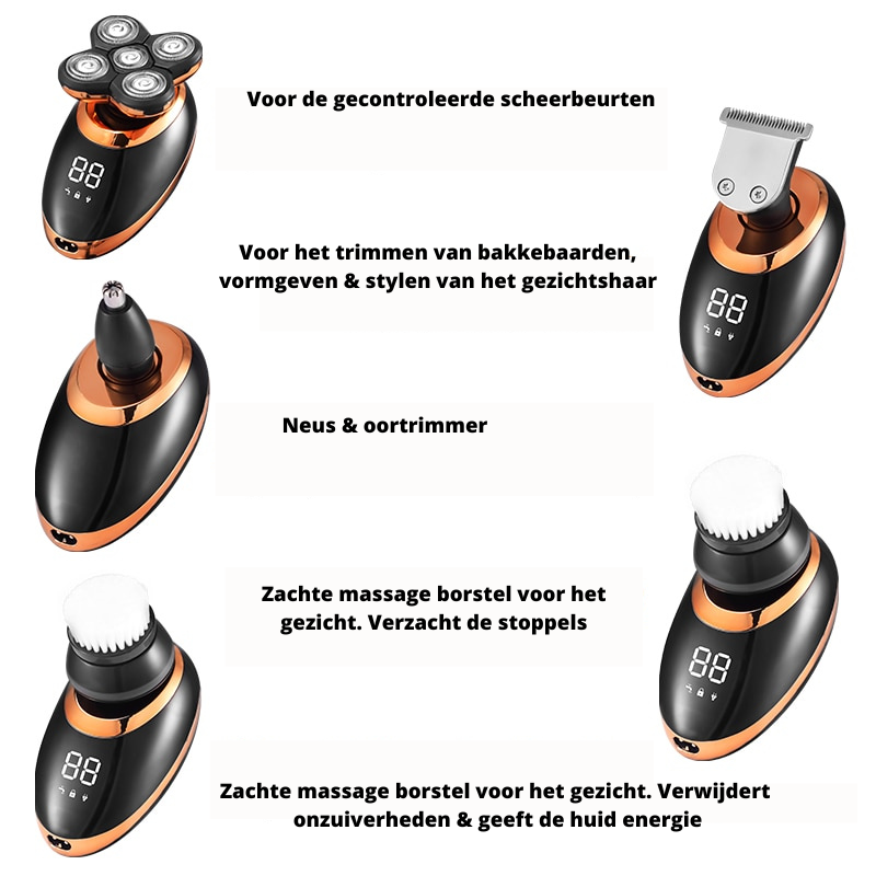 Trådløs vanntett barbermaskin for menn | Multifunksjonell