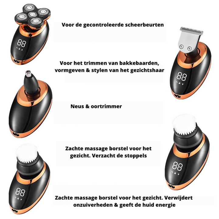 Trådløs vanntett barbermaskin for menn | Multifunksjonell
