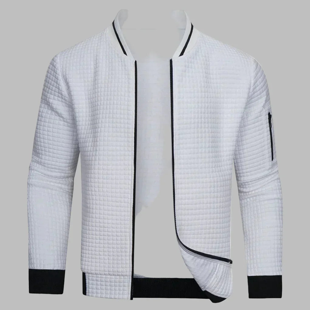 Komfortabel og Varm Menns Zip-Up Genser