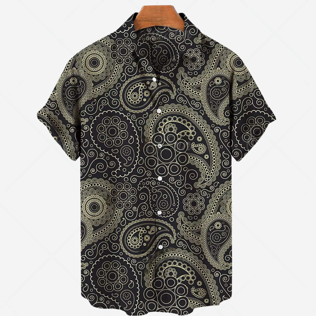 Casual Kortermet Skjorte med Print Enkelt Stil for Hver Anledning