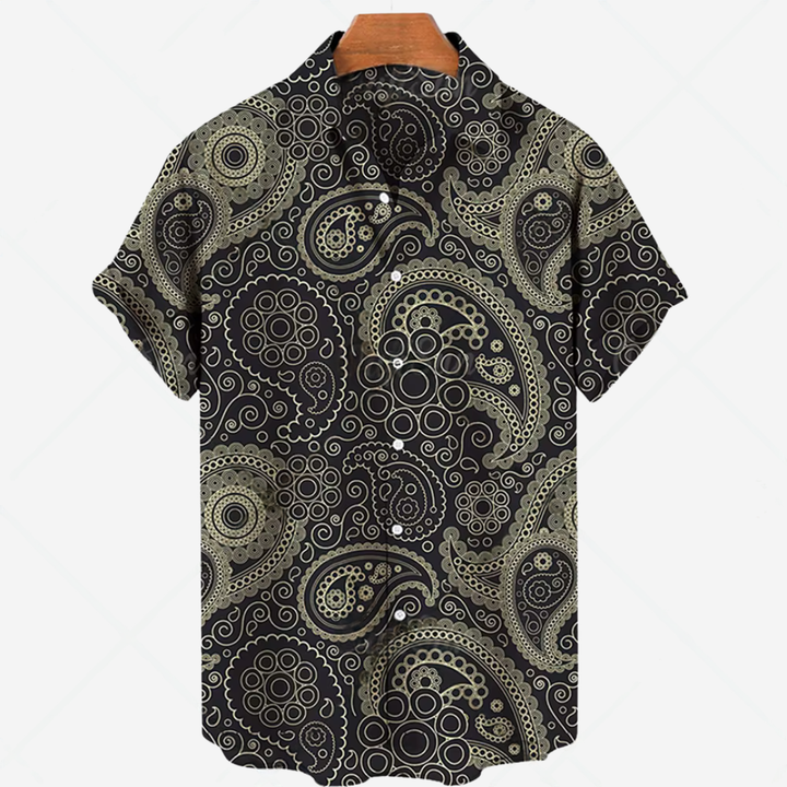 Casual Kortermet Skjorte med Print Enkelt Stil for Hver Anledning