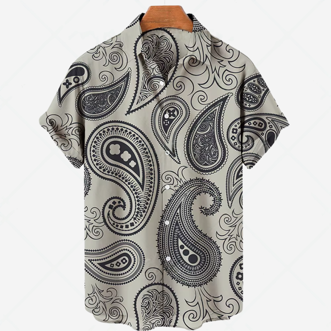 Casual Kortermet Skjorte med Print Enkelt Stil for Hver Anledning