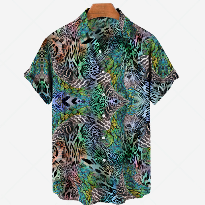 Casual Kortermet Skjorte med Print Enkelt Stil for Hver Anledning