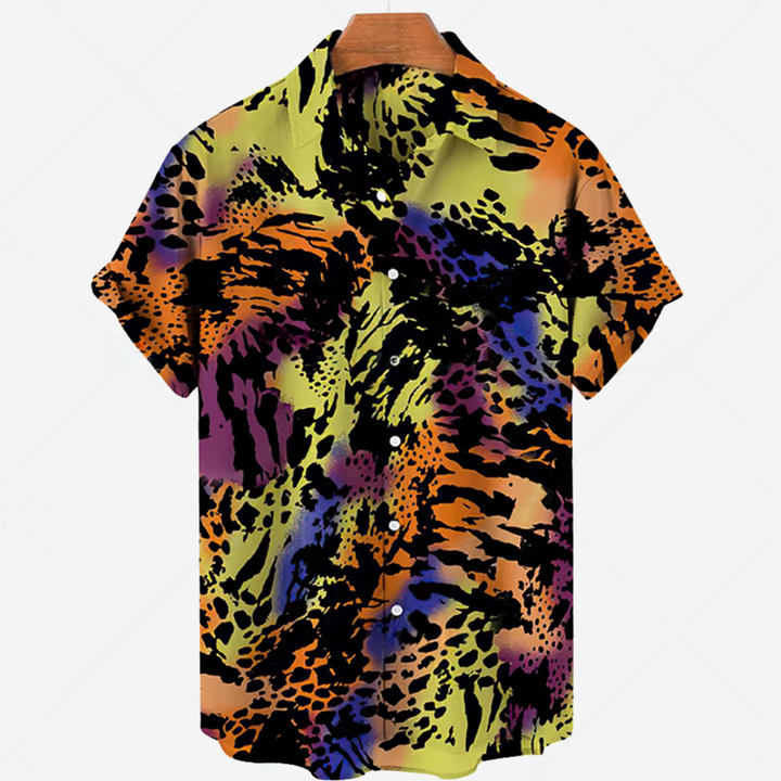 Casual Kortermet Skjorte med Print Enkelt Stil for Hver Anledning