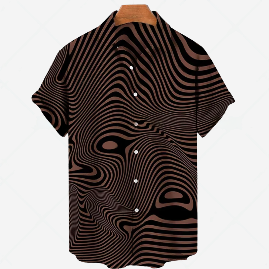 Casual Kortermet Skjorte med Print Enkelt Stil for Hver Anledning