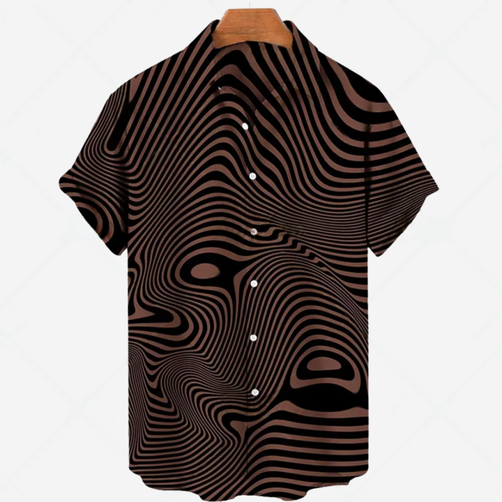 Casual Kortermet Skjorte med Print Enkelt Stil for Hver Anledning
