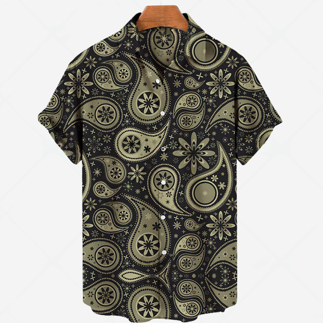 Casual Kortermet Skjorte med Print Enkelt Stil for Hver Anledning