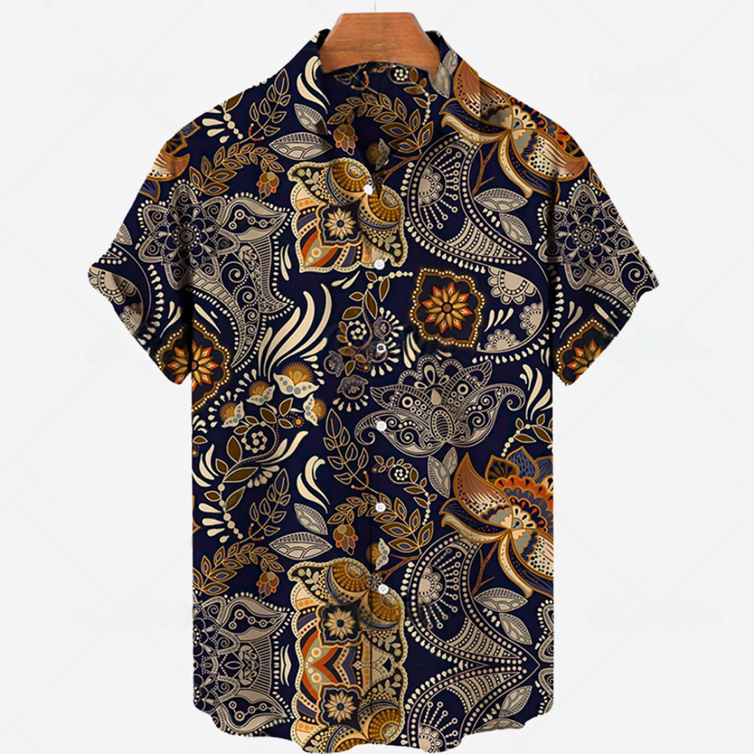 Casual Kortermet Skjorte med Print Enkelt Stil for Hver Anledning