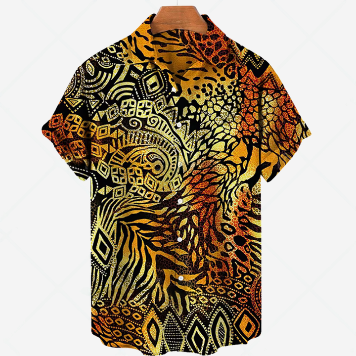 Casual Kortermet Skjorte med Print Enkelt Stil for Hver Anledning