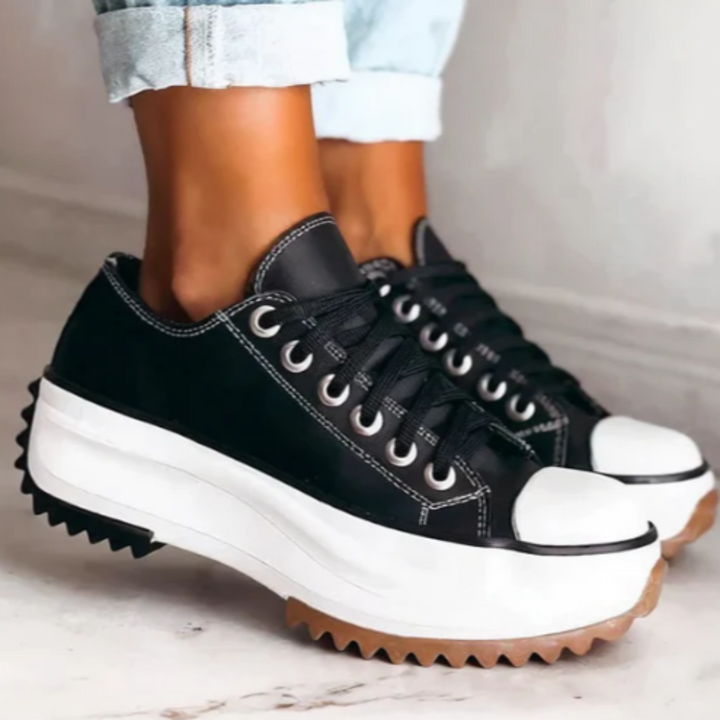 Women's orthopedic platform shoes with trendy sole, offering comfort and style, ideal for casual to formal outfits.