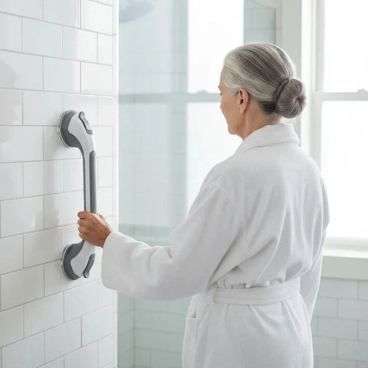 Sugekopphåndtak til dusjen, sikkerhetshåndtak til badet uten boring, 15,7 tommer