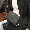 Skulderveske for menn | Streetstyle | Rutete design | Svart